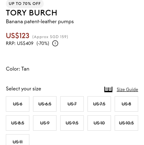 Tory Burch Banana Patent Leather Pumps sz 5M​ - Picture 13 of 16